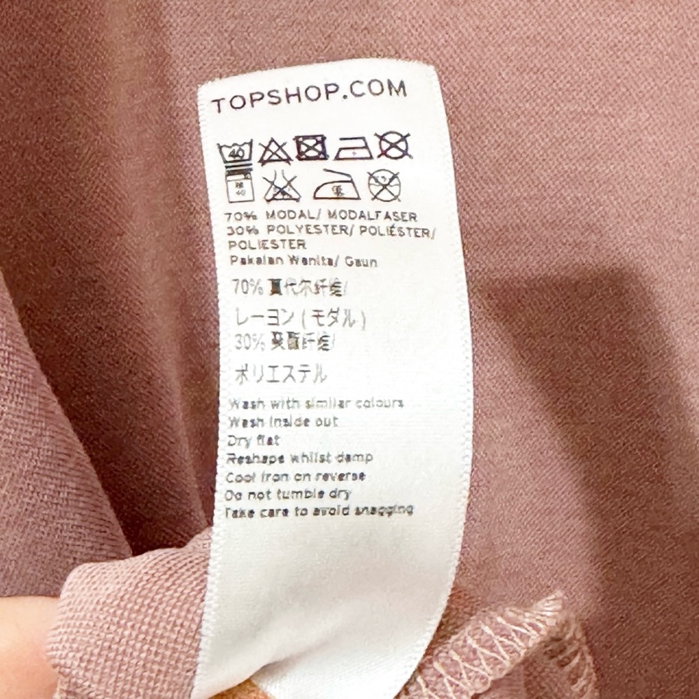 🥈 379. Topshop Asymmetrical Draped Midi Dress in Soft Mauve Pink - Picture 9 of 9